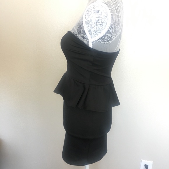 Poetry LBD Strapless Peplum Dress Size Small - Picture 2 of 2